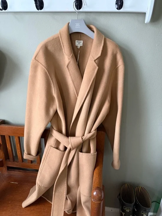 NWT Marea Bryn Wool Camel Coat XL - Picture 3 of 5